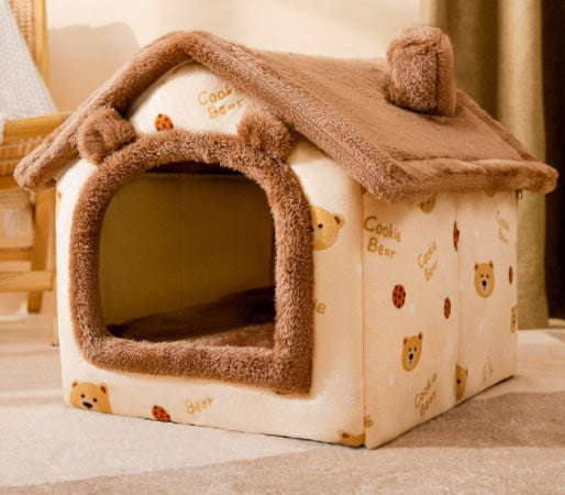 PawWell Cozy Foldable Pet House – exterior fabric detail