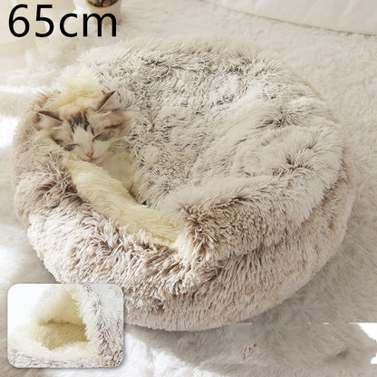 PawWell 2-in-1 Plush Pet Bed &amp; Cozy Cave