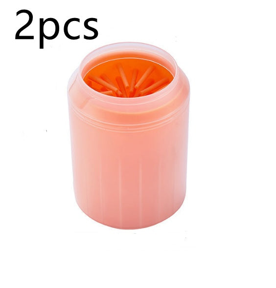 Portable paw cleaner - soft silicone bristles detail