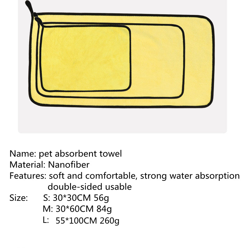 Absorbent dog towel - drying pet after bath