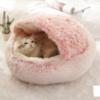 PawWell 2-in-1 Plush Pet Bed &amp; Cozy Cave
