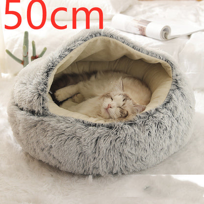 PawWell 2-in-1 Plush Pet Bed &amp; Cozy Cave