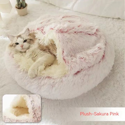 PawWell 2-in-1 Plush Pet Bed &amp; Cozy Cave