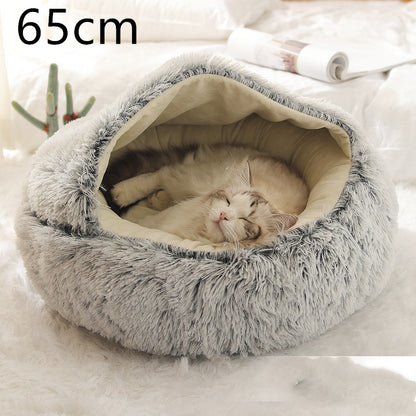 PawWell 2-in-1 Plush Pet Bed &amp; Cozy Cave