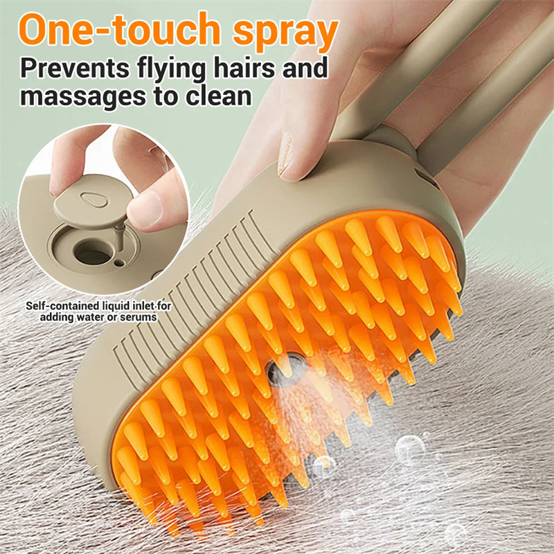 3-in-1 pet grooming brush - removes loose hair