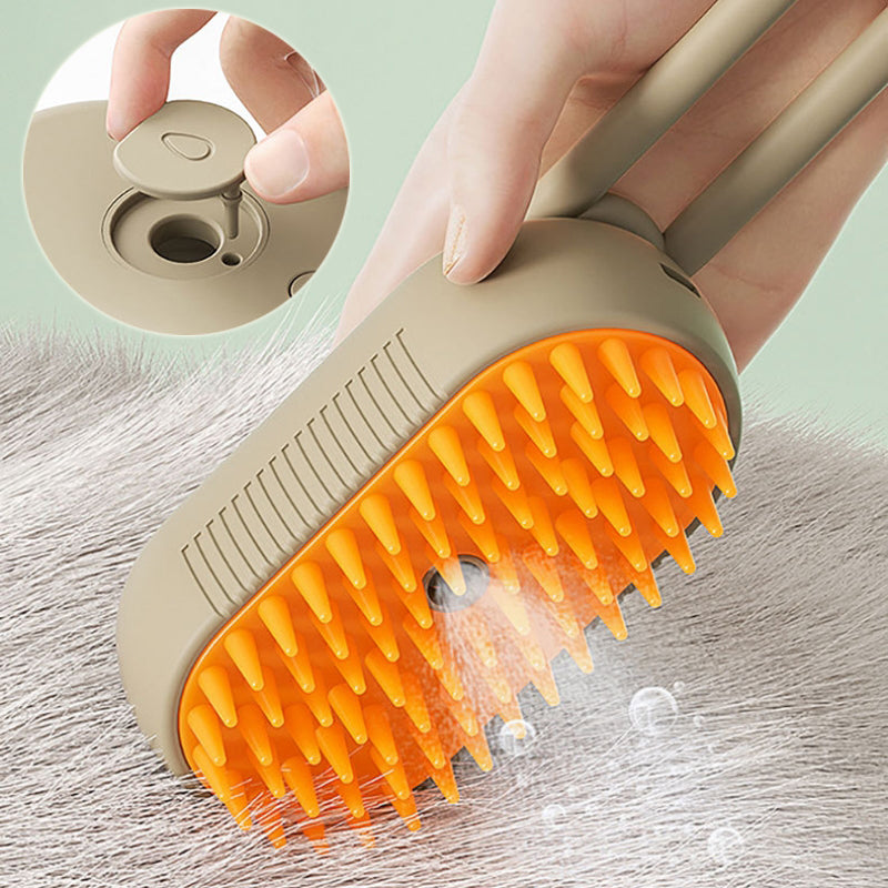 PawWell steam grooming brush - easy clean bristles