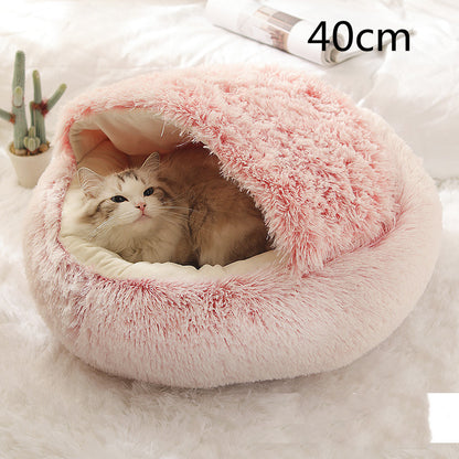 PawWell 2-in-1 Plush Pet Bed &amp; Cozy Cave