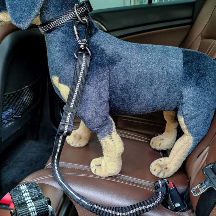 PawWell reflective dog car seat belt shock absorbing tether, main photo