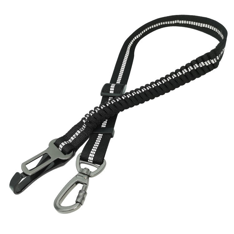 Adjustable dog seat belt - length adjustment view
