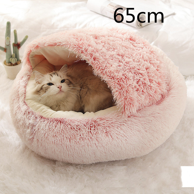 PawWell 2-in-1 Plush Pet Bed &amp; Cozy Cave