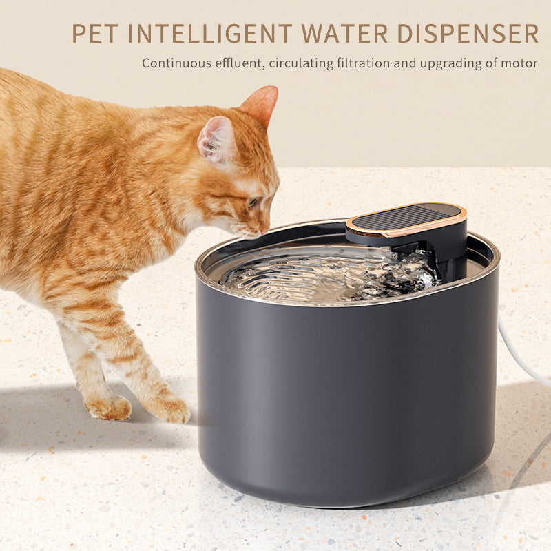 Automatic cat water fountain with filter - quiet USB pet fountain, main photo