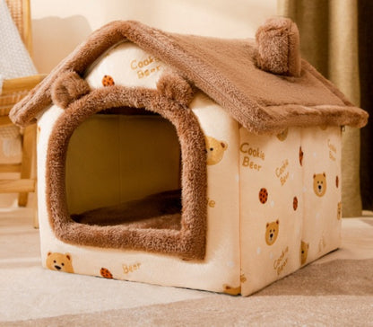 PawWell Cozy Foldable Pet House – exterior fabric detail