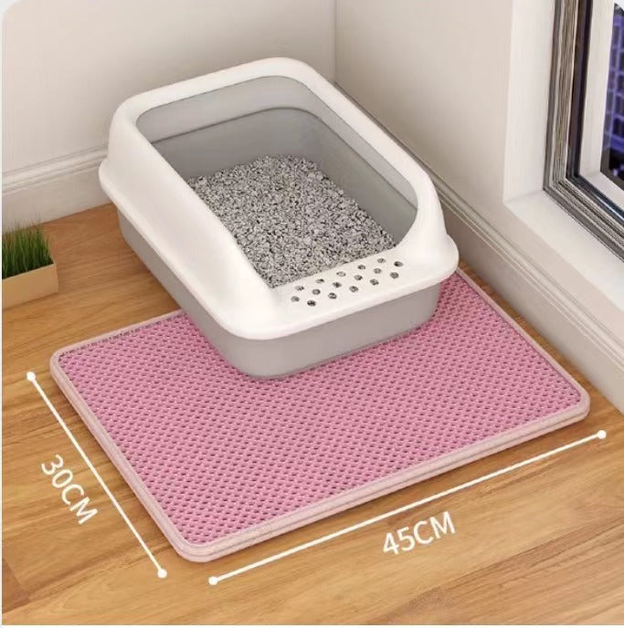 Double-layer cat litter mat - easy to clean