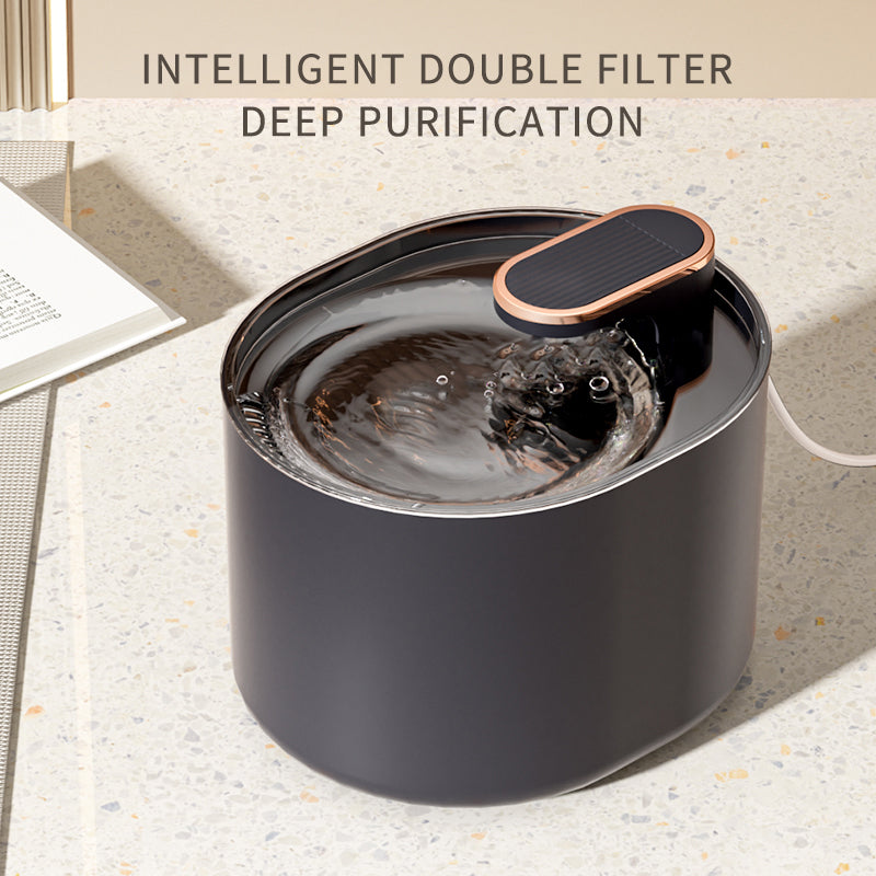 Automatic cat water fountain - cat drinking fresh filtered water