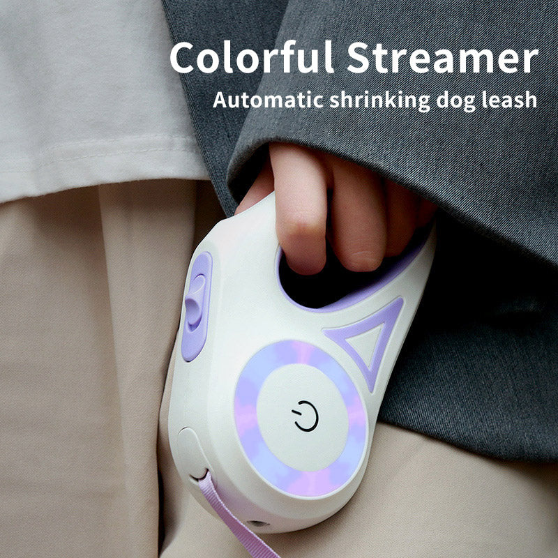 Retractable dog leash - one-button brake and lock