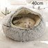 PawWell 2-in-1 Plush Pet Bed & Cozy Cave