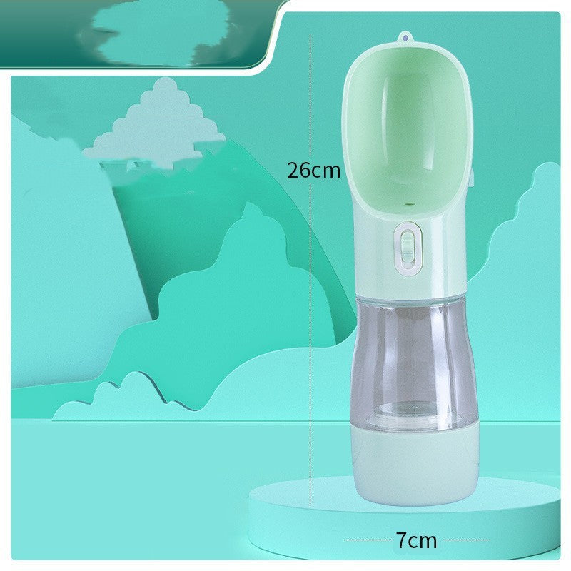 Dog water bottle for walks and hiking