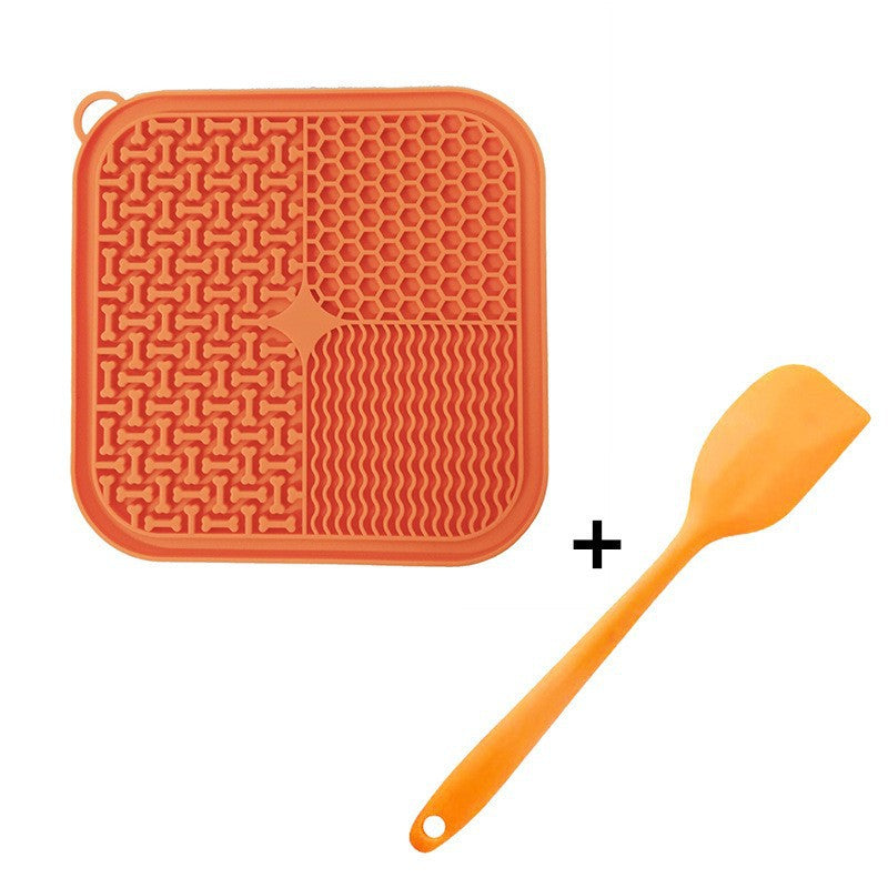 Dog lick mat for bath time and nail trimming