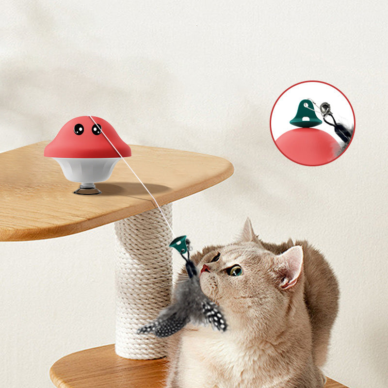 PawWell Suction-Cup Retractable Cat Teaser