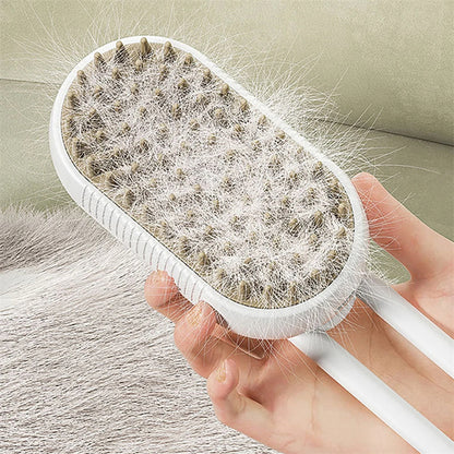 PawWell 3-in-1 Mist Grooming Brush for Cats &amp; Dogs